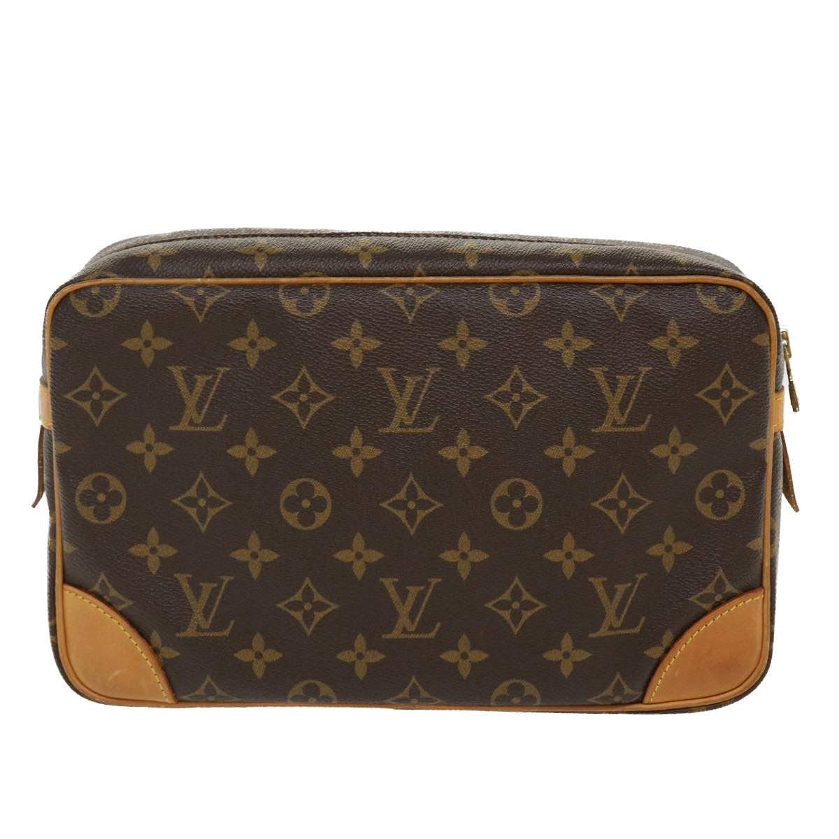 LOUIS VUITTON Monogram Compiegne 28 Clutch Bag M51845 LV 38928