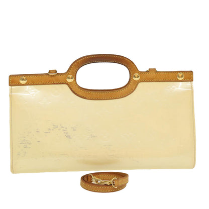LOUIS VUITTON Monogram Vernis Roxbury Drive Hand Bag Perle M91374 LV 38988