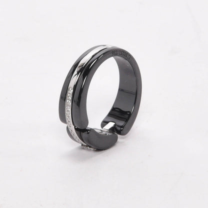 Chanel Black Ceramic, White Gold & Diamond Ultra Ring