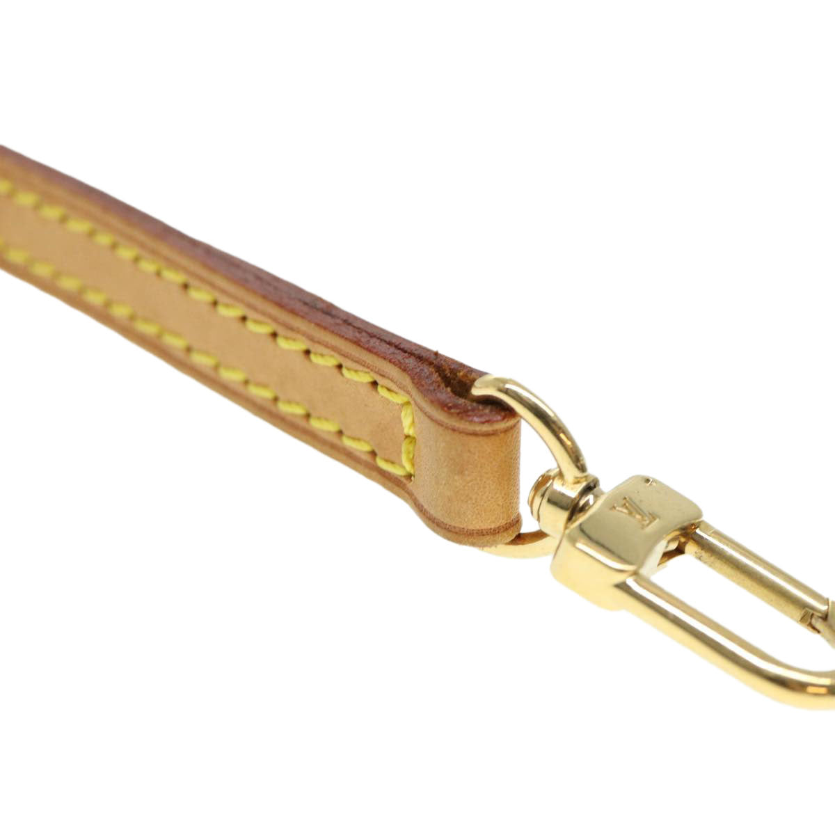 LOUIS VUITTON Shoulder Strap Leather 48.4"" Beige LV 39006