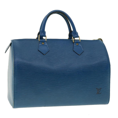 LOUIS VUITTON Epi Speedy 30 Hand Bag Toledo Blue M43005 LV 39035