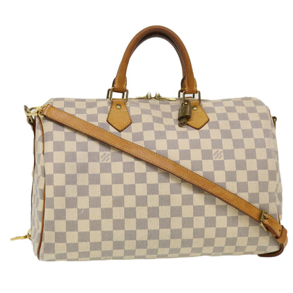 LOUIS VUITTON Damier Azur Speedy Bandouliere 35 Hand Bag N41002 LV 39036