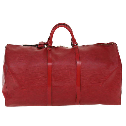 LOUIS VUITTON Epi Keepall 60 Boston Bag Red M42947 LV 39098
