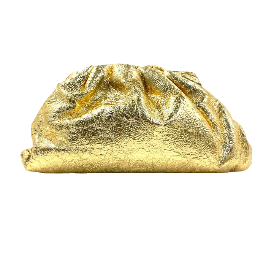Bottega Veneta Pouch Gold Leather