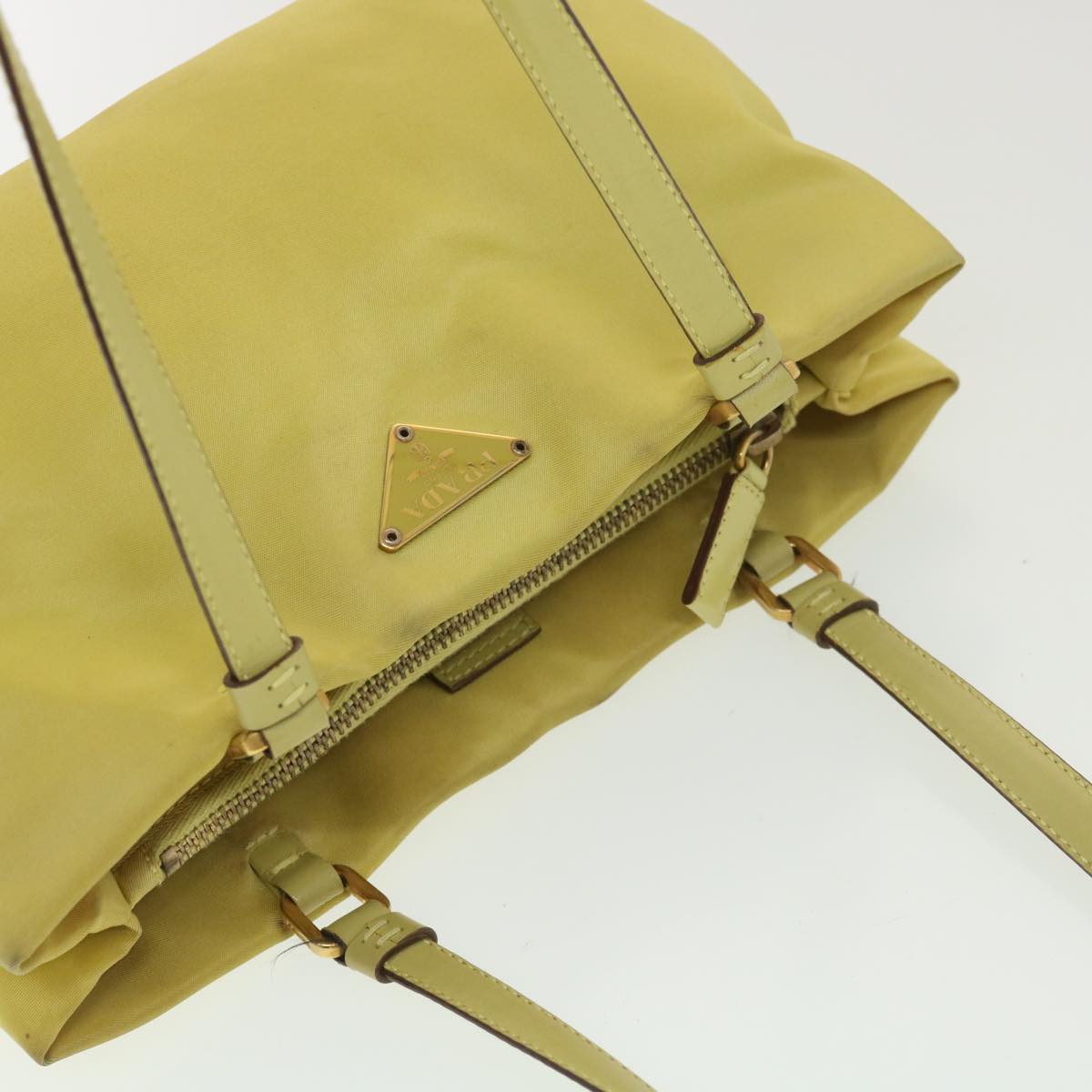 Prada Shoulder Bag Nylon Yellow  39147