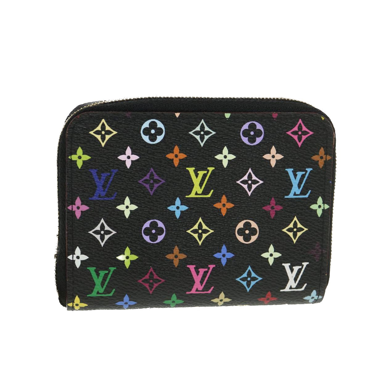 LOUIS VUITTON Multicolor Zippy Coin Purse Coin Purse Black M93740 LV 39157
