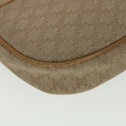 Celine Macadam Canvas Shoulder Bag PVC Leather Beige  39182