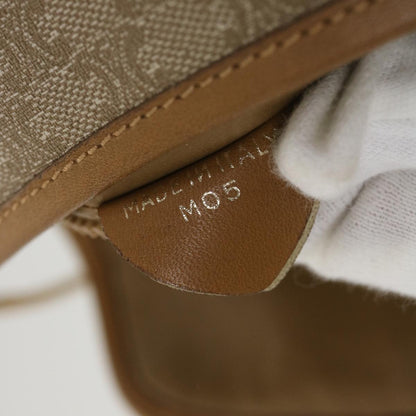 Celine Macadam Canvas Shoulder Bag PVC Leather Beige  39182