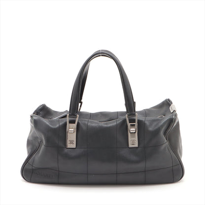 Chanel Chocolate Bar  HandBag Black Silver G  7th