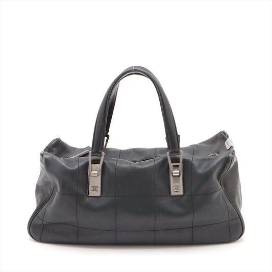 Chanel Chocolate Bar  HandBag Black Silver G  7th