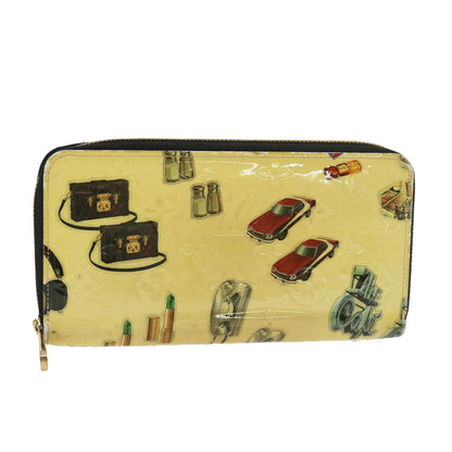 LOUIS VUITTON Vernis Nicolas Ghesquière Zippy Wallet White M50370 LV 39244
