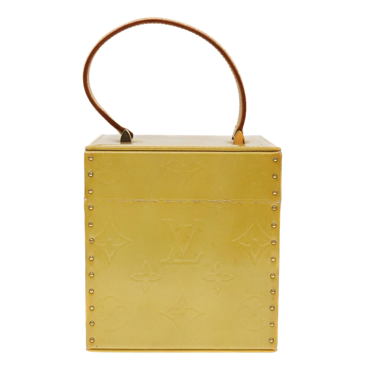 LOUIS VUITTON Monogram Vernis Bleecker Cosmetic Pouch Beige M91002 39256