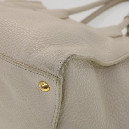 Prada Hand Bag Leather 2way Beige  39299