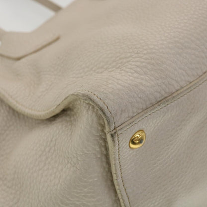 Prada Hand Bag Leather 2way Beige  39299