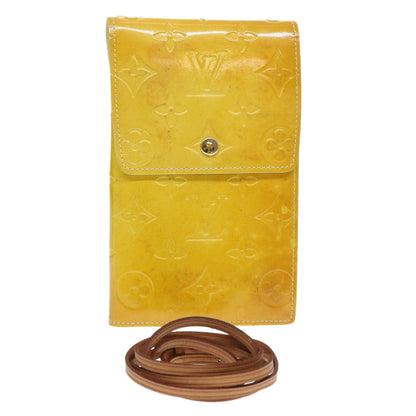 LOUIS VUITTON Monogram Vernis Walker Wallet Beige M91074 LV 39308