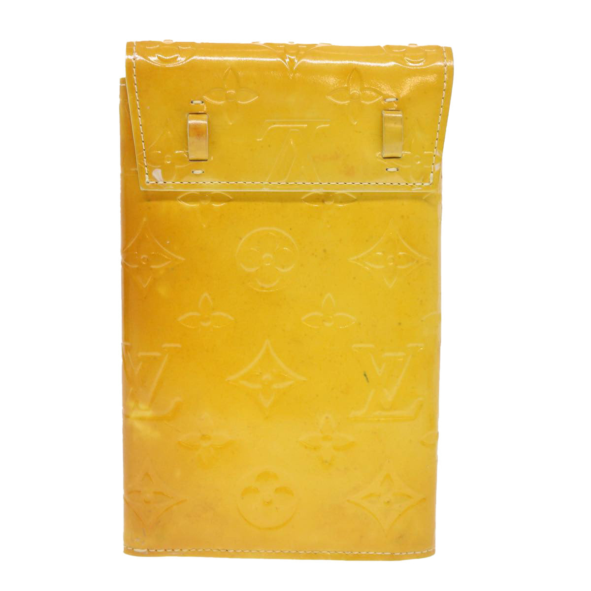 LOUIS VUITTON Monogram Vernis Walker Wallet Beige M91074 LV 39308