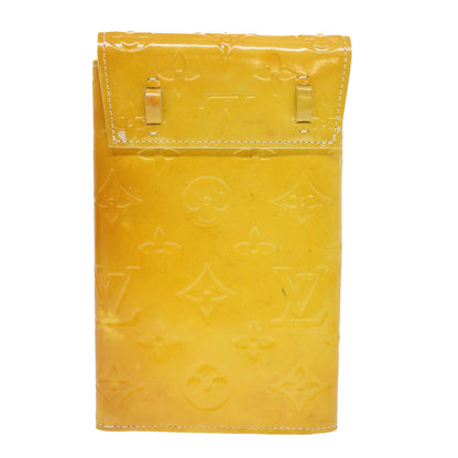 LOUIS VUITTON Monogram Vernis Walker Wallet Beige M91074 LV 39308