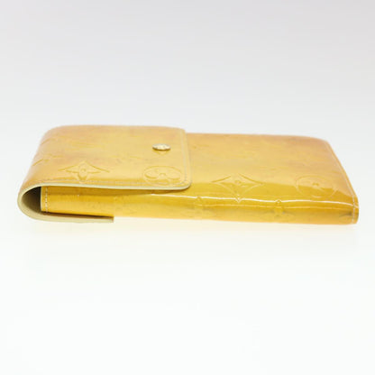 LOUIS VUITTON Monogram Vernis Walker Wallet Beige M91074 LV 39308