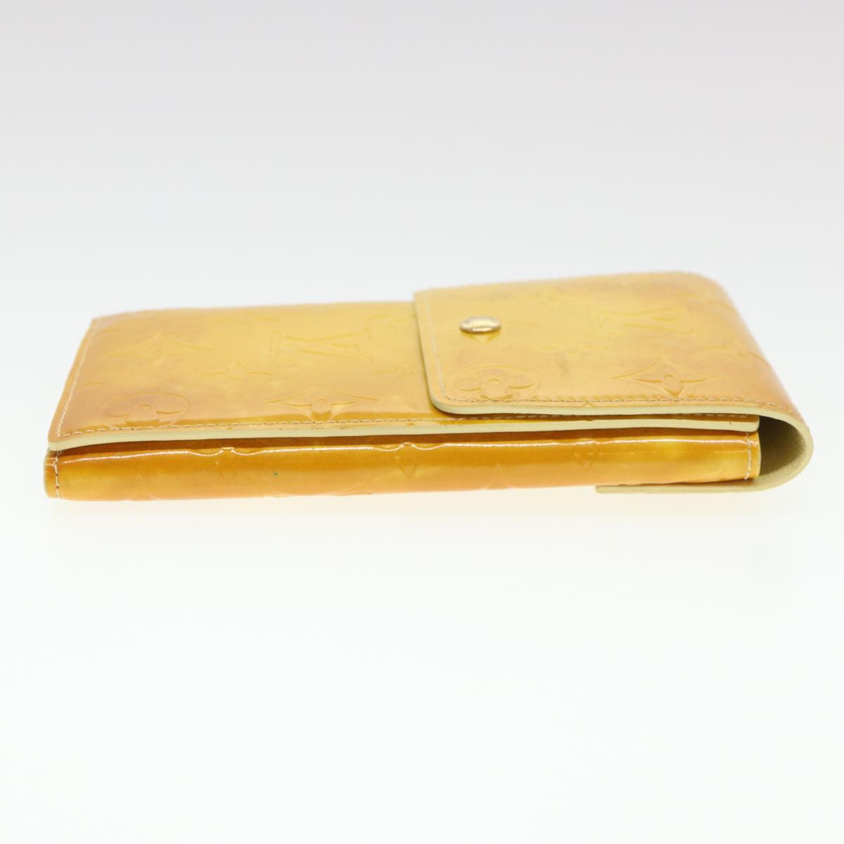 LOUIS VUITTON Monogram Vernis Walker Wallet Beige M91074 LV 39308