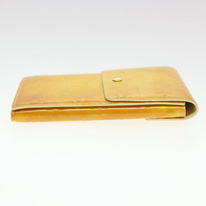 LOUIS VUITTON Monogram Vernis Walker Wallet Beige M91074 LV 39308