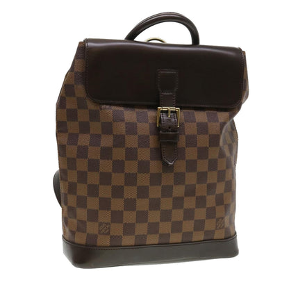 LOUIS VUITTON Damier Ebene Soho Backpack N51132 LV 39322