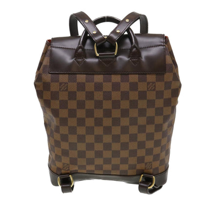 LOUIS VUITTON Damier Ebene Soho Backpack N51132 LV 39322