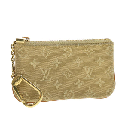 LOUIS VUITTON Monogram Mini Pochette Cles Coin Purse Beige M92438 LV 39328