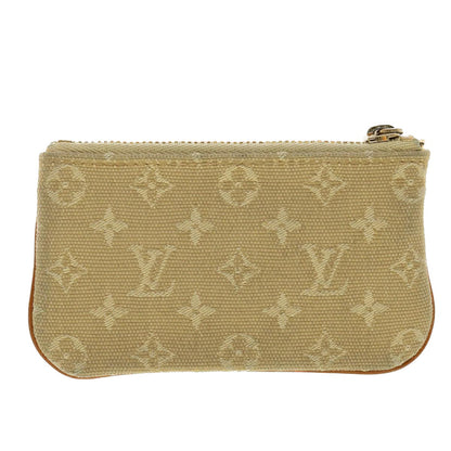 LOUIS VUITTON Monogram Mini Pochette Cles Coin Purse Beige M92438 LV 39328