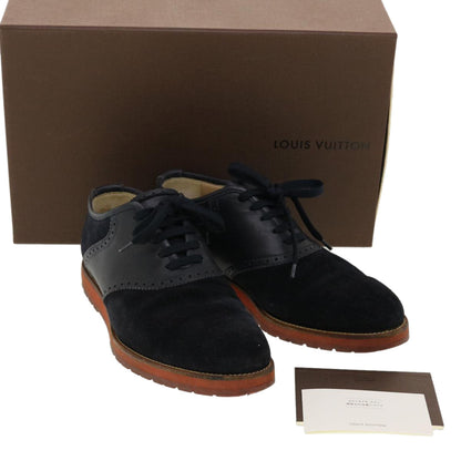 LOUIS VUITTON Shoes Suede Leather 6M Black LV 39347