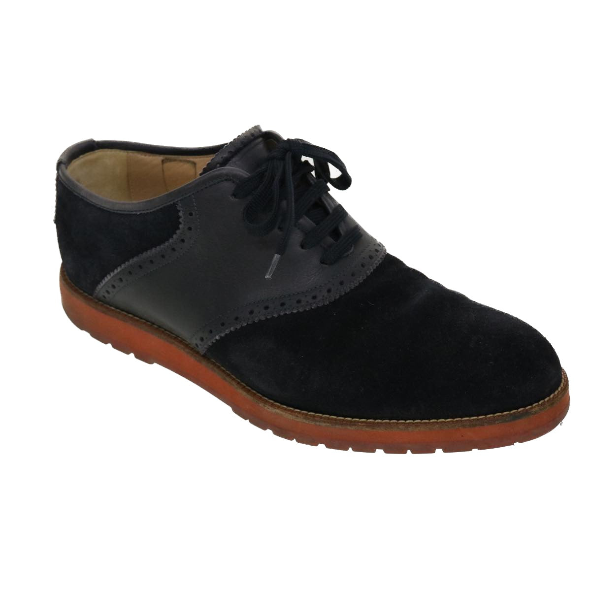 LOUIS VUITTON Shoes Suede Leather 6M Black LV 39347
