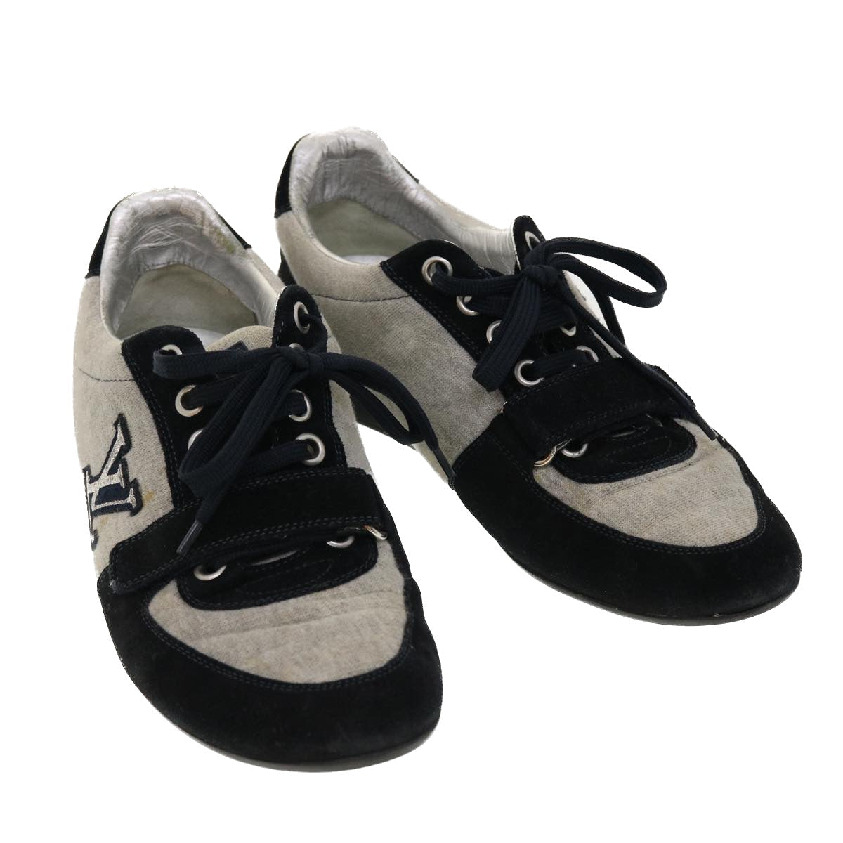 LOUIS VUITTON Sneakers Cotton Gray Black LV 39348