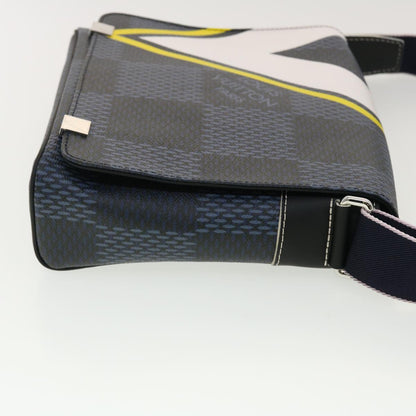 LOUIS VUITTON Damier Cobalt District PM Shoulder Bag N44002 LV 39375