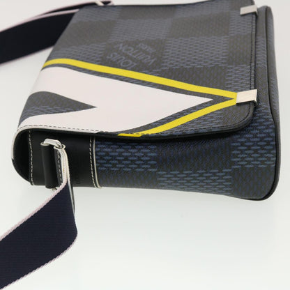 LOUIS VUITTON Damier Cobalt District PM Shoulder Bag N44002 LV 39375
