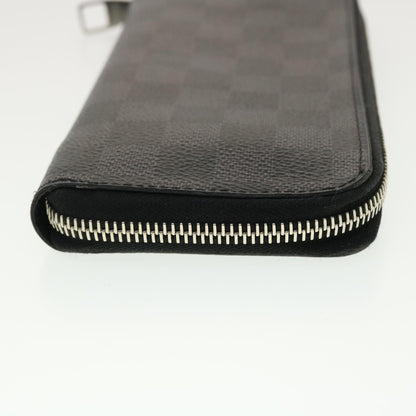 LOUIS VUITTON Damier Graphite Zippy Wallet Vertical N63095 LV 39379