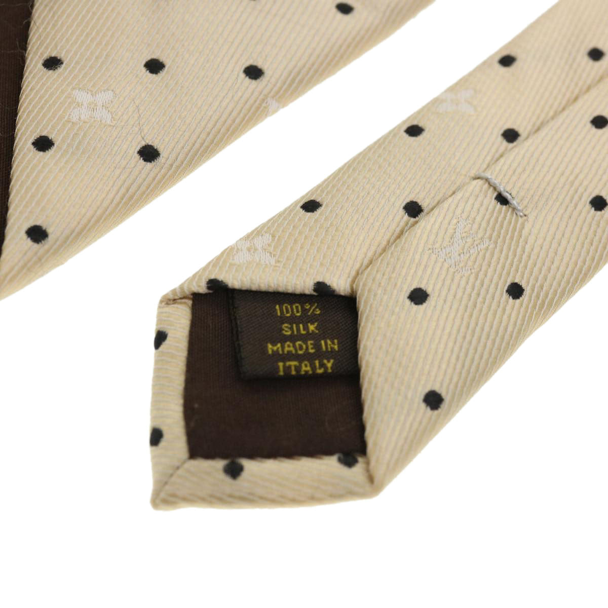 LOUIS VUITTON Necktie Silk Cream LV 39393