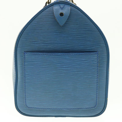 LOUIS VUITTON Epi Speedy 30 Hand Bag Toledo Blue M43005 LV 39413