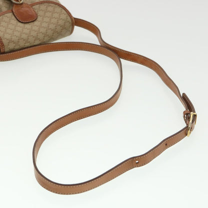 Celine Macadam Canvas Shoulder Bag PVC Leather Beige  39417