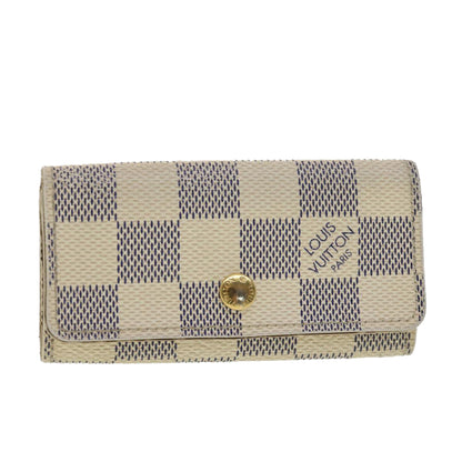 LOUIS VUITTON Damier Azur Multicles 4 Key Case N60020 LV 39418