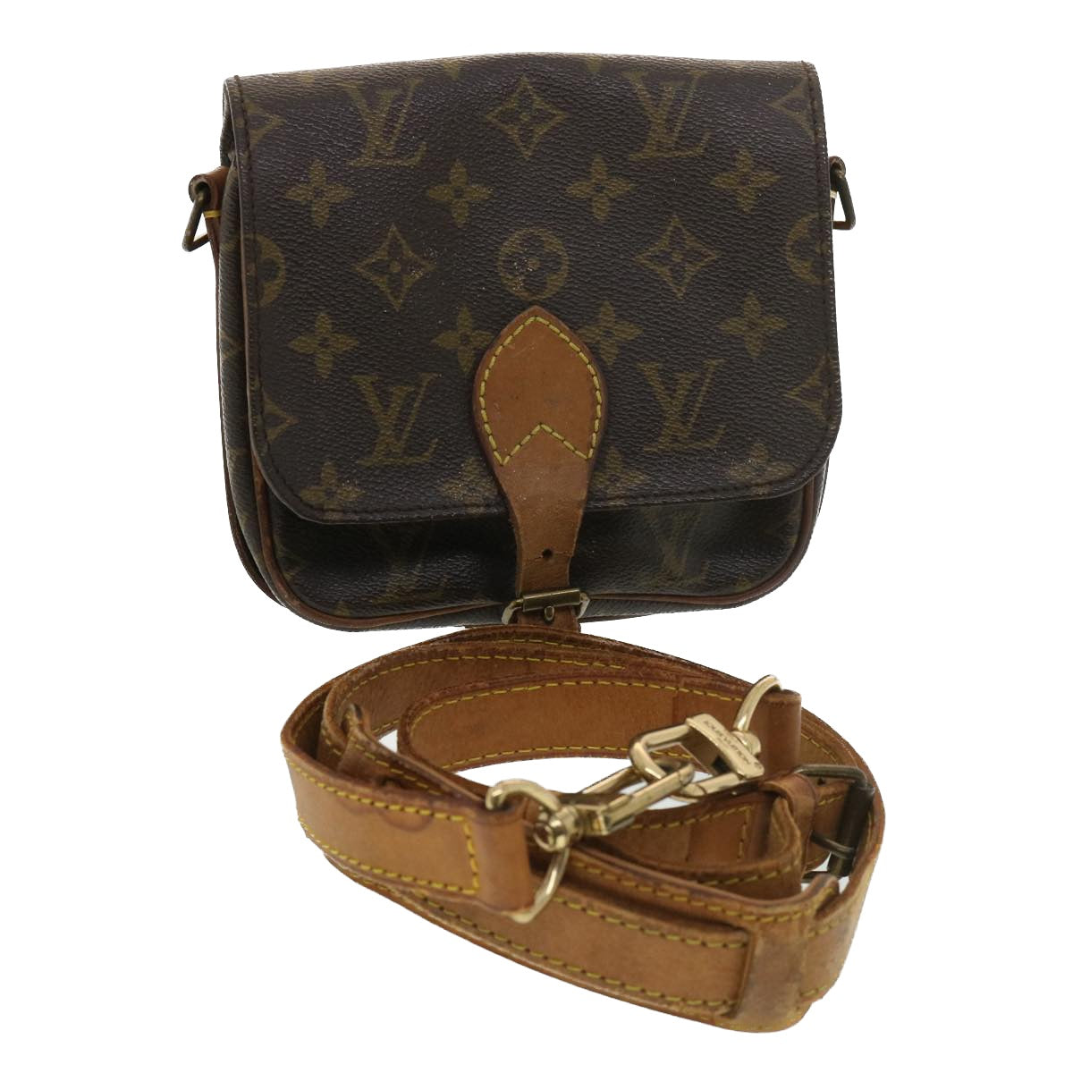 LOUIS VUITTON Monogram Cartouchiere PM Shoulder Bag M51254 LV 39435