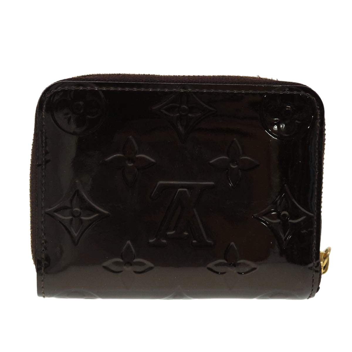 LOUIS VUITTON Monogram Vernis Zippy Coin Purse Amarante M93607 LV 39444