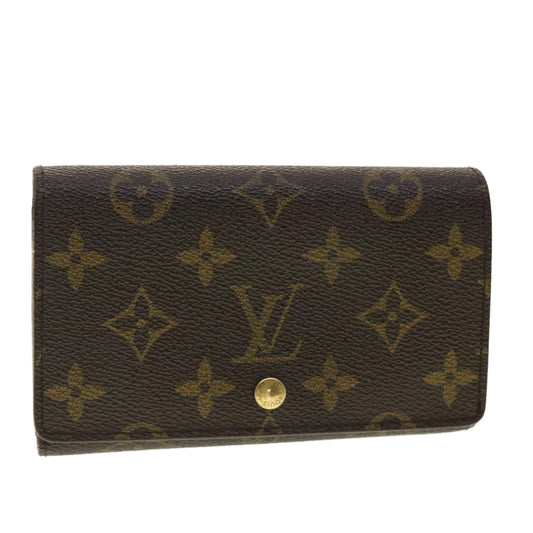 LOUIS VUITTON Monogram Porte Monnaie Billets Tresor Wallet M61730 LV 39476