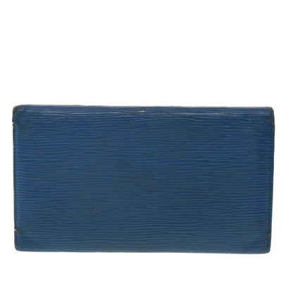 LOUIS VUITTON Epi Porte Tresor International Long Wallet Blue M63385 39504