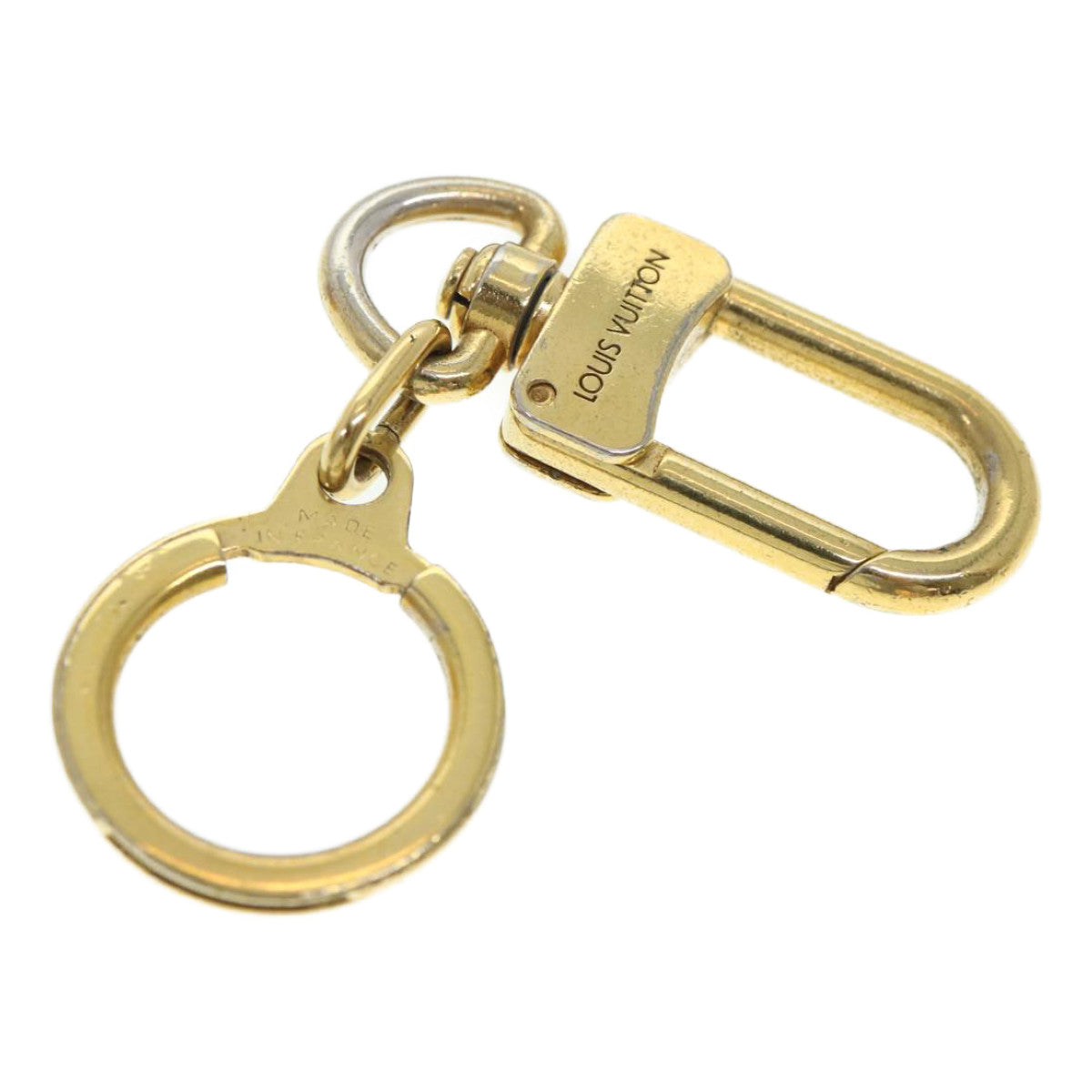 LOUIS VUITTON Porte Cles Key Ring Gold LV 39551