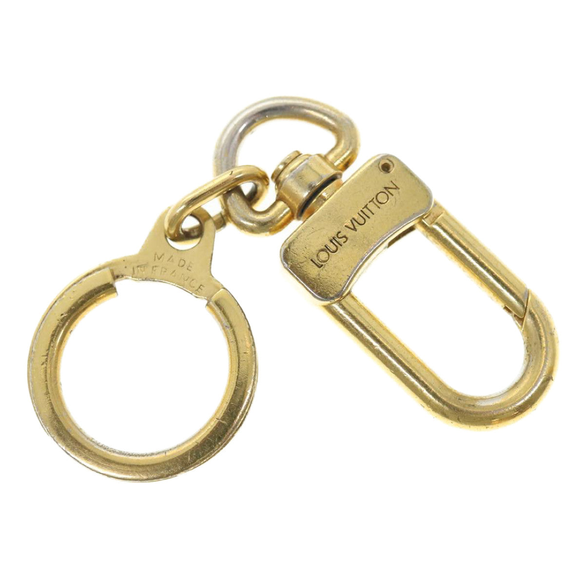 LOUIS VUITTON Porte Cles Key Ring Gold LV 39551