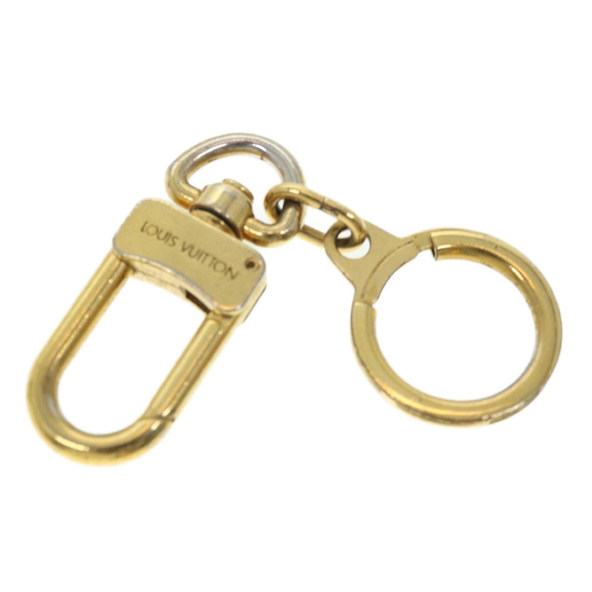 LOUIS VUITTON Porte Cles Key Ring Gold LV 39551