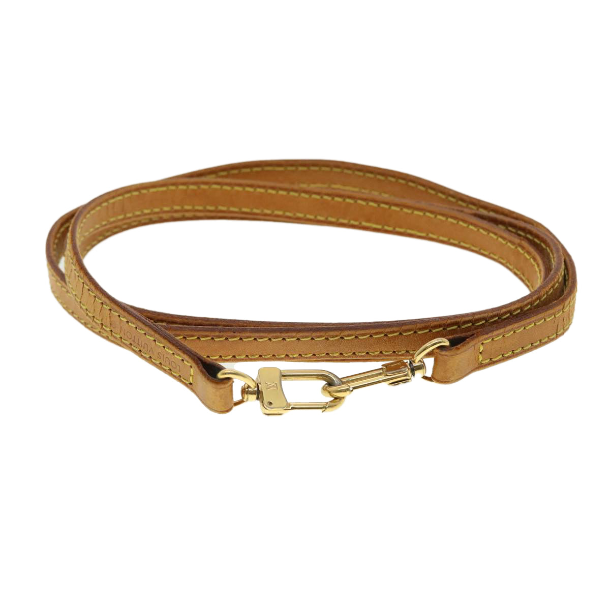 LOUIS VUITTON Shoulder Strap Leather 45.7"" Beige LV 39603