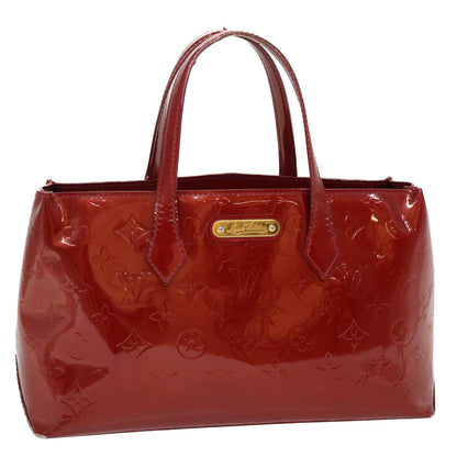 LOUIS VUITTON Monogram Vernis Wilshire PM Hand Bag Red M93642 LV 39604
