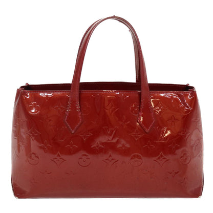 LOUIS VUITTON Monogram Vernis Wilshire PM Hand Bag Red M93642 LV 39604