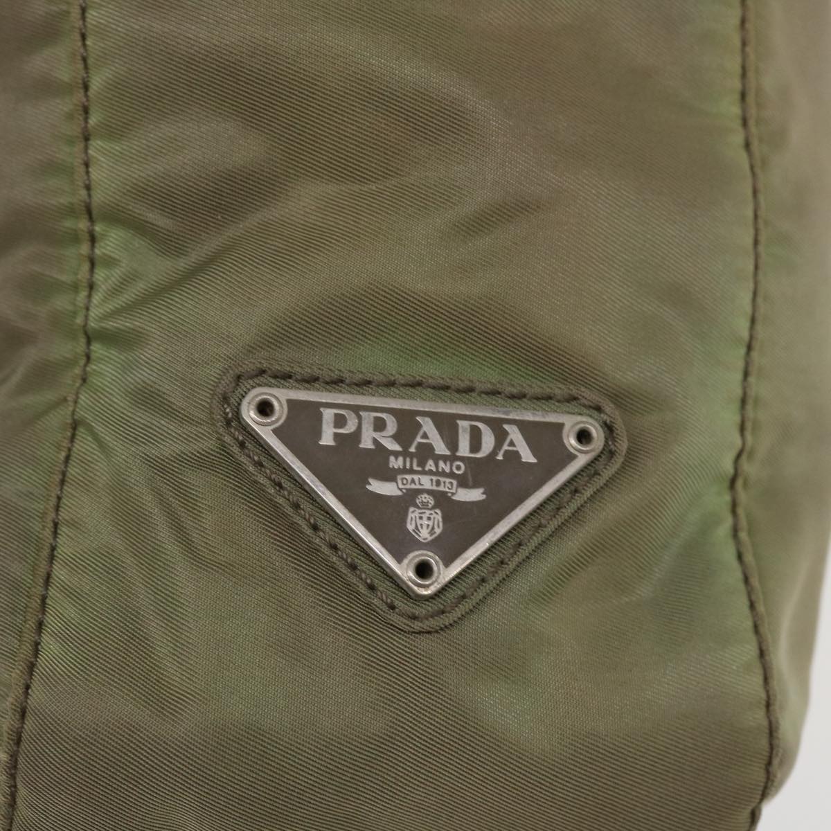 Prada Shoulder Bag Nylon Khaki  39611