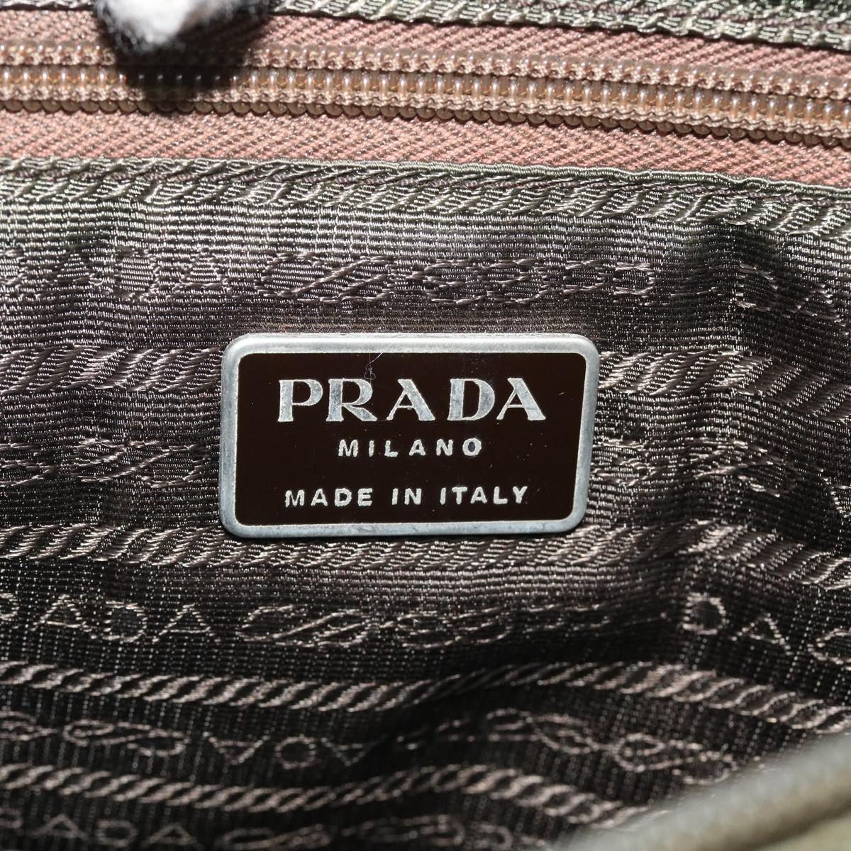 Prada Shoulder Bag Nylon Khaki  39611